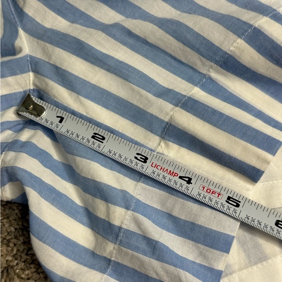 On-34th for Macy's Blue White Striped Shorts Small Pull On Pockets - Picture 13 of 13